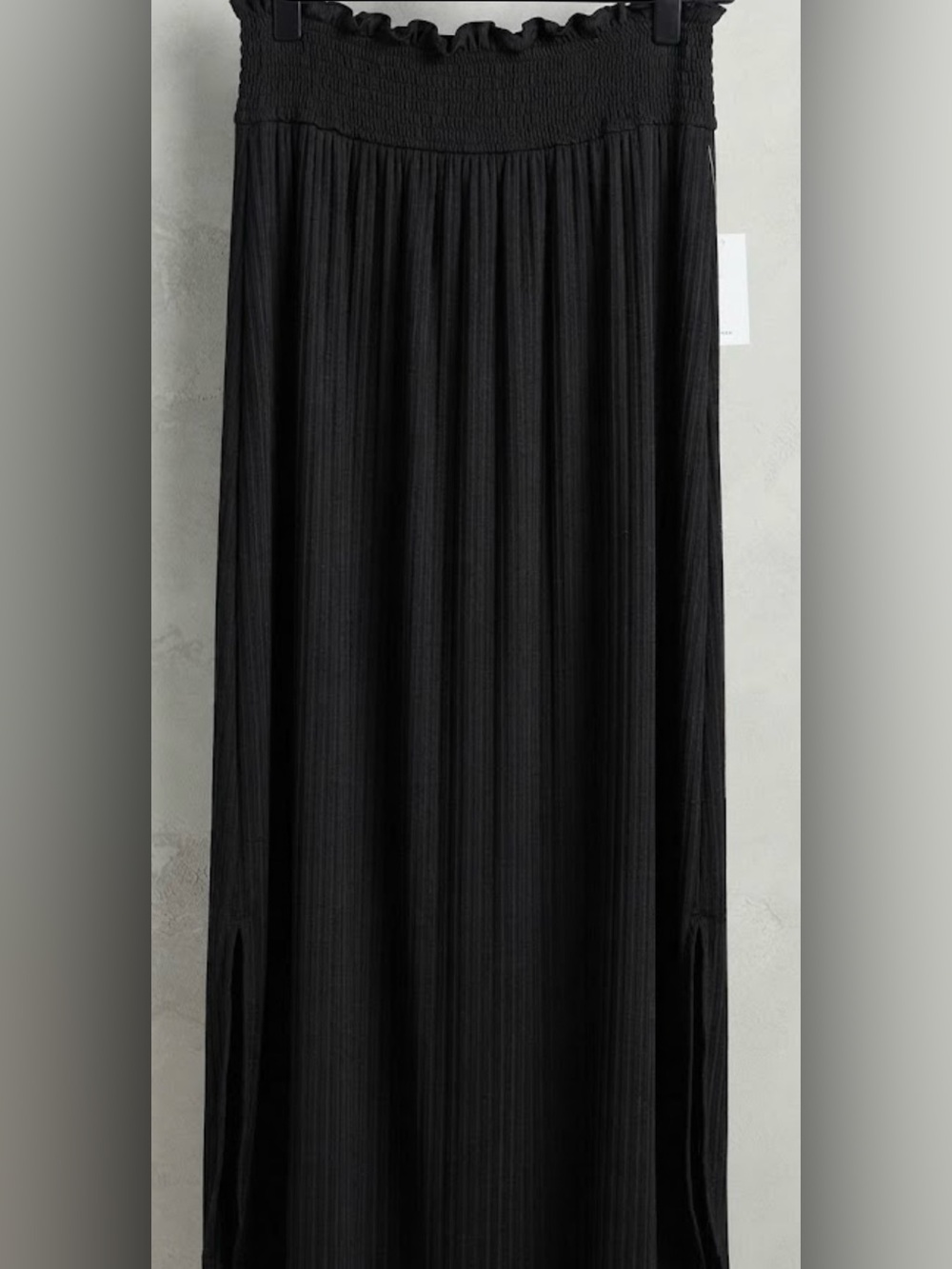 Black Pleated Maxi Skirt - Women